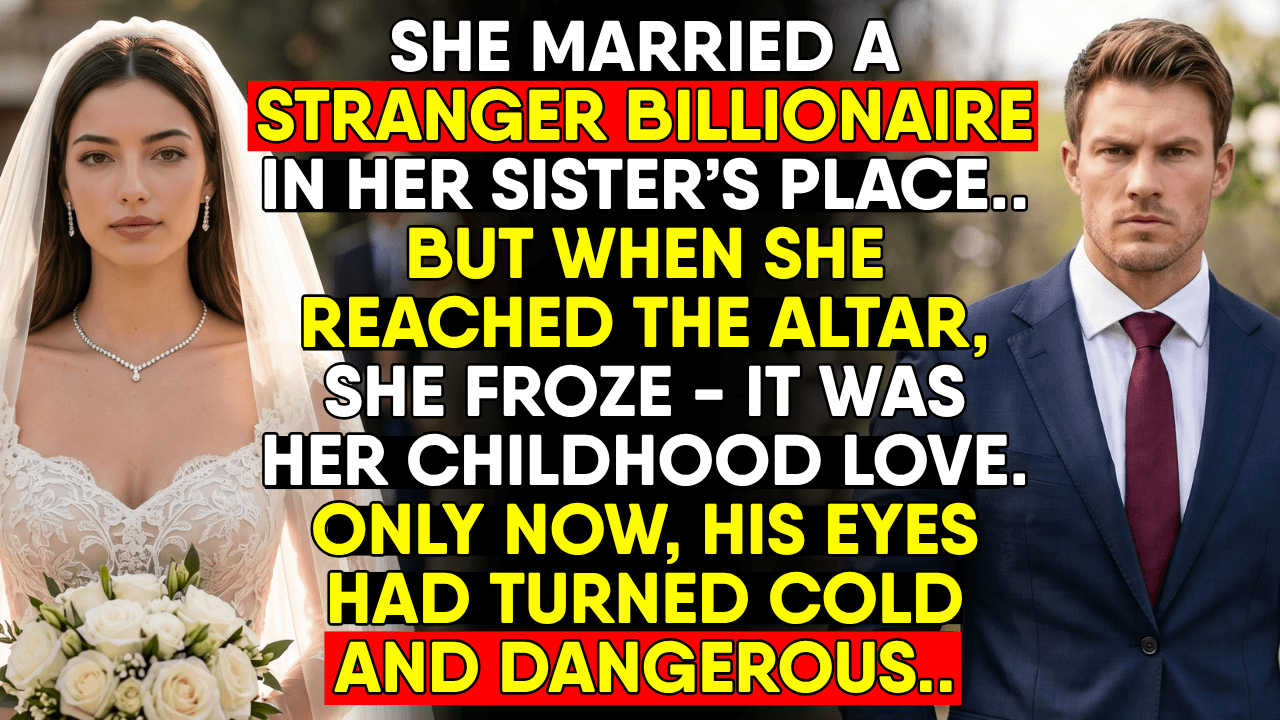 She Thought She Was Marrying A Stranger… Until The Groom Looked Up At Her.