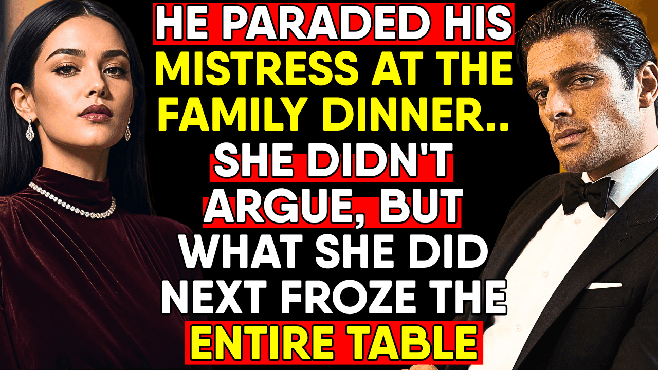 He Flaunted His Mistress at Dinner—She Said Nothing, But What She Did Next Silenced the Room