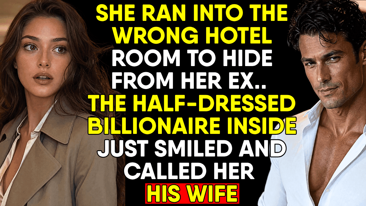 She Hid in the Wrong Hotel Room—the Half-Dressed Billionaire Smiled and Called Her His Wife