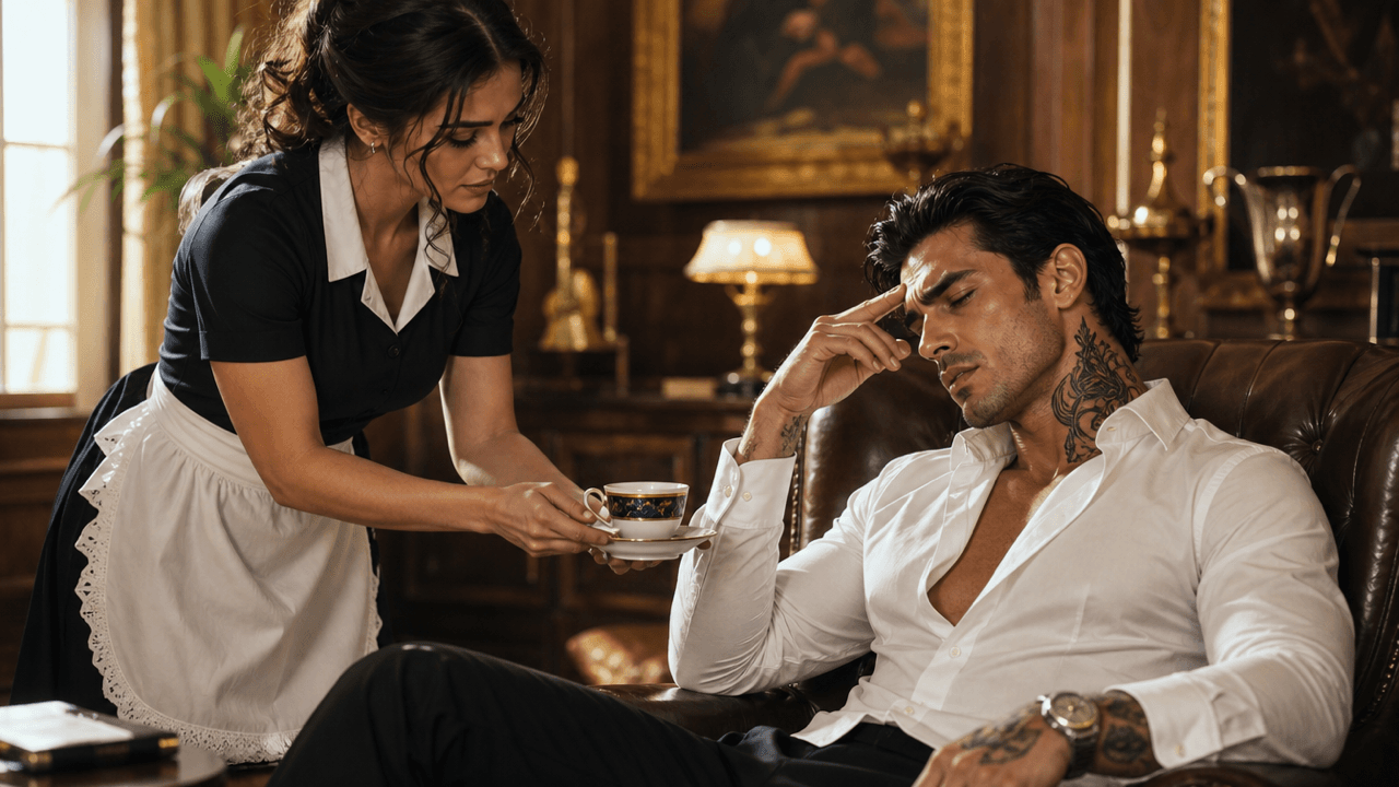 The VlRGlN Maid Caught the Mafia Boss Touching Himself—She Offered to Help Him